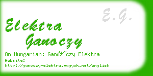 elektra ganoczy business card